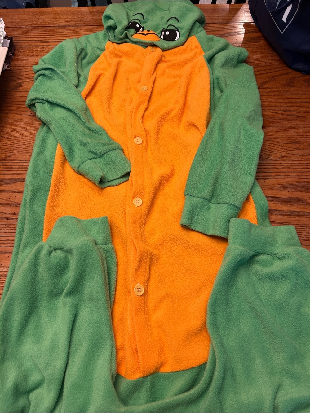 Green & Orange Plush Turtle Onesie - Picture 1 of 3